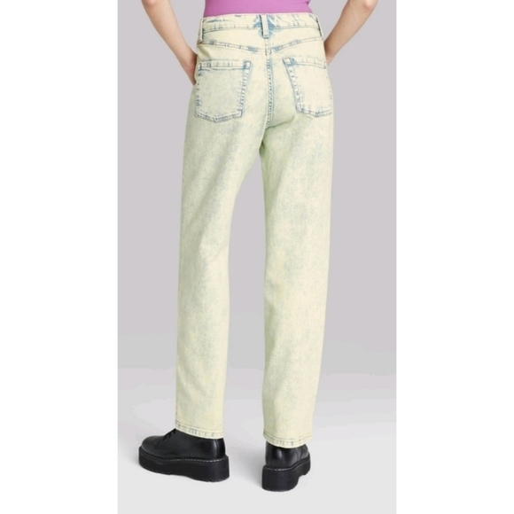Wild Fable Super High Rise Acid Over-Dye Straight Jeans - Picture 3 of 14